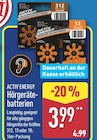 Hörgerätebatterien von ACTIV ENERGY für 3,99 € bei ALDI Nord im Angebot Hörgerätebatterien von ACTIV ENERGY im aktuellen ALDI Nord Prospekt