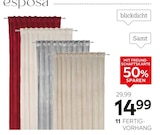 Kleidung im XXXLutz Prospekt Esposa Fertigvorhang „Pablo“ von esposa im aktuellen XXXLutz Prospekt für 14,99 €