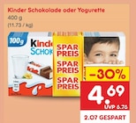 Schokolade Angebote von Kinder bei Netto Marken-Discount Chemnitz für 4,69 €