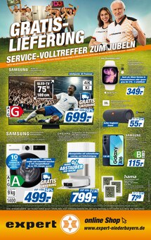 Fernseher im expert Prospekt "Top Angebote" mit 8 Seiten (Landshut)