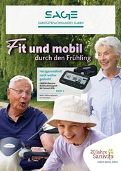 Blutdruckmessgerät im Sage Sanitätsfachhandel GmbH Prospekt in Falkensee Aktueller Sage Sanitätsfachhandel GmbH Prospekt mit Blutdruckmessgerät, "Fit und mobil durch den Frühling", Seite 1