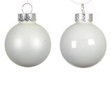 Ensemble de 20 boules en verre émaillé et mat blanc d’hiver - diamètre 6 cm - KAEMINGK en promo chez Botanic Gap à 9,99 €