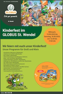 GLOBUS Prospekt der Woche "Aktuelle Angebote" Seite 1, 11.08.2025 bis 16.08.2025 für St. Wendel Aktueller GLOBUS Prospekt "Aktuelle Angebote" Seite 1 von 35 Seiten für St. Wendel