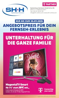 Systemhaus Hartmann Prospekt ANGEBOTSPREIS FÜR DEIN FERNSEH-ERLEBNIS mit 12 Seiten
