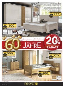 Bett im BRAUN Möbel-Center Prospekt "Wir feiern Jubiläum!" mit 20 Seiten (Reutlingen)