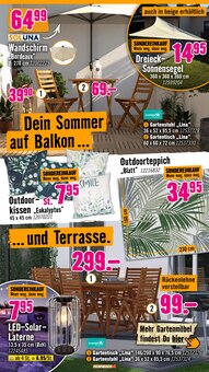 Sonnenschirm im Hornbach Prospekt "Du willst es. Dann bau es." mit 36 Seiten (Erlangen)