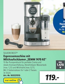 Kaffeemaschine von Silvercrest im aktuellen Lidl Prospekt für 119€