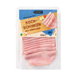 Kochschinken oder Schinkenbraten im Hauchschnitt