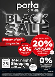 Aktueller porta Möbel Möbel & Einrichtung Prospekt in Mühlheim und Umgebung, "BLACK SALE" mit 1 Seite, 24.11.2024 - 30.11.2024