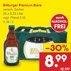 Premium Biere im Angebot bei Netto Marken-Discount in Düsseldorf Premium Biere Angebote von Bitburger bei Netto Marken-Discount Düsseldorf für 8,99 €