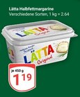 Halbfettmargarine Angebote von Lätta bei GLOBUS Krefeld für 1,19 €