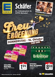 Supermarkt Prospekt von EDEKA in Lauta Aktueller EDEKA Supermarkt Prospekt für Lauta: Freueröffnung mit 4} Seiten, 16.10.2025 - 18.10.2025