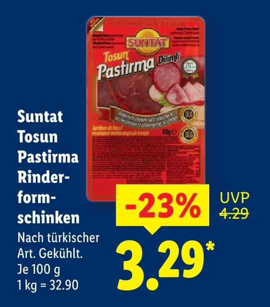 Tosun Pastirma Rinderformschinken