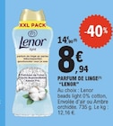 Parfum de linge - LENOR - E.Leclerc à Strasbourg Parfum de linge - LENOR en promo chez E.Leclerc Strasbourg à 8,94 €