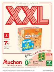 Prospectus Supermarchés Auchan Hypermarché en cours à Nouaillé-Maupertuis et alentours, "XXL", 12 pages, 31/03/2026 - 12/04/2026 Catalogue Supermarchés Auchan Hypermarché en cours à Nouaillé-Maupertuis et alentours, "XXL", 12 pages, 31/03/2026 - 12/04/2026