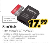 Ultra microSDXC 256GB von SanDisk für 17,99 € bei MEDIMAX im Angebot Ultra microSDXC 256GB von SanDisk im aktuellen MEDIMAX Prospekt