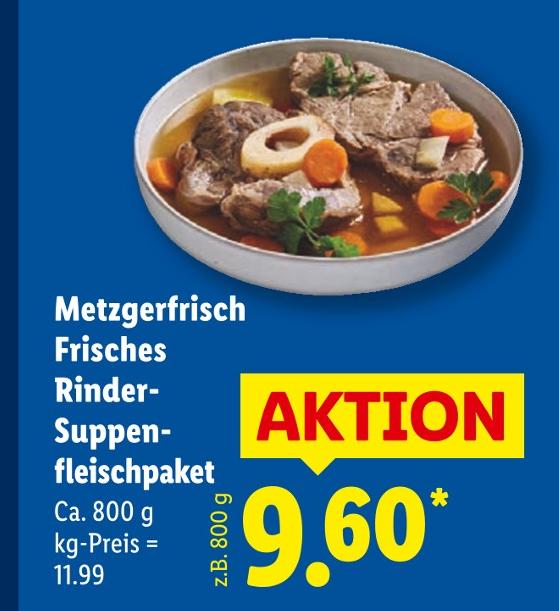 Metzgerfrisch Frisches Rinder-Suppenfleischpaket