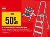 Lot escabeau 4 marches + marche-pied MINI K - Hailo - Bricorama à Roubaix Lot escabeau 4 marches + marche-pied MINI K - Hailo en promo chez Bricorama Roubaix à 50,40 €