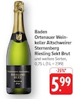 Riesling Sekt Brut Angebote von Ortenauer Weinkeller Altschweirer Sternenberg bei EDEKA Lahr für 5,99 €