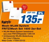 expert Bad Suderode - Mesh-WLAN-System FRITZ!Mesh Set 1600 2er-Set Angebot im Prospekt Mesh-WLAN-System FRITZ!Mesh Set 1600 2er-Set bei expert im Bad Suderode Prospekt für 135,00 €
