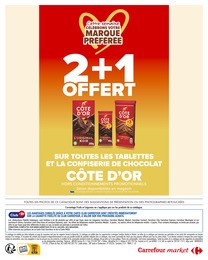 Prix et réduction Côte D'Or dans le prospectus Carrefour Market en cours Offre Côte D'Or dans le catalogue Carrefour Market du moment à la page 2
