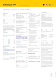 Aktueller Postbank Prospekt für Pfedelbach und Ungebung,  Seite zum blättern Postbank Prospekt Preisaushang mit  Seite in Pfedelbach und Umgebung