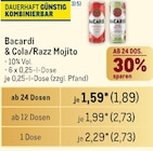 Bacardi & Cola/Razz Mojito Angebote bei Metro Heilbronn für 1,89 €