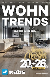 Kabs Prospekt für Nortrup mit 32} Seiten Kabs Prospekt für Nortrup: "WOHNTRENDS SPECIAL", 32 Seiten, 19.12.2025 - 08.01.2026