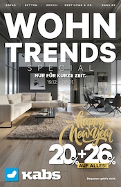 Aktueller Kabs Möbel & Einrichtung Prospekt in Basdahl und Umgebung, "WOHNTRENDS SPECIAL" mit 32 Seiten, 19.12.2025 - 08.01.2026