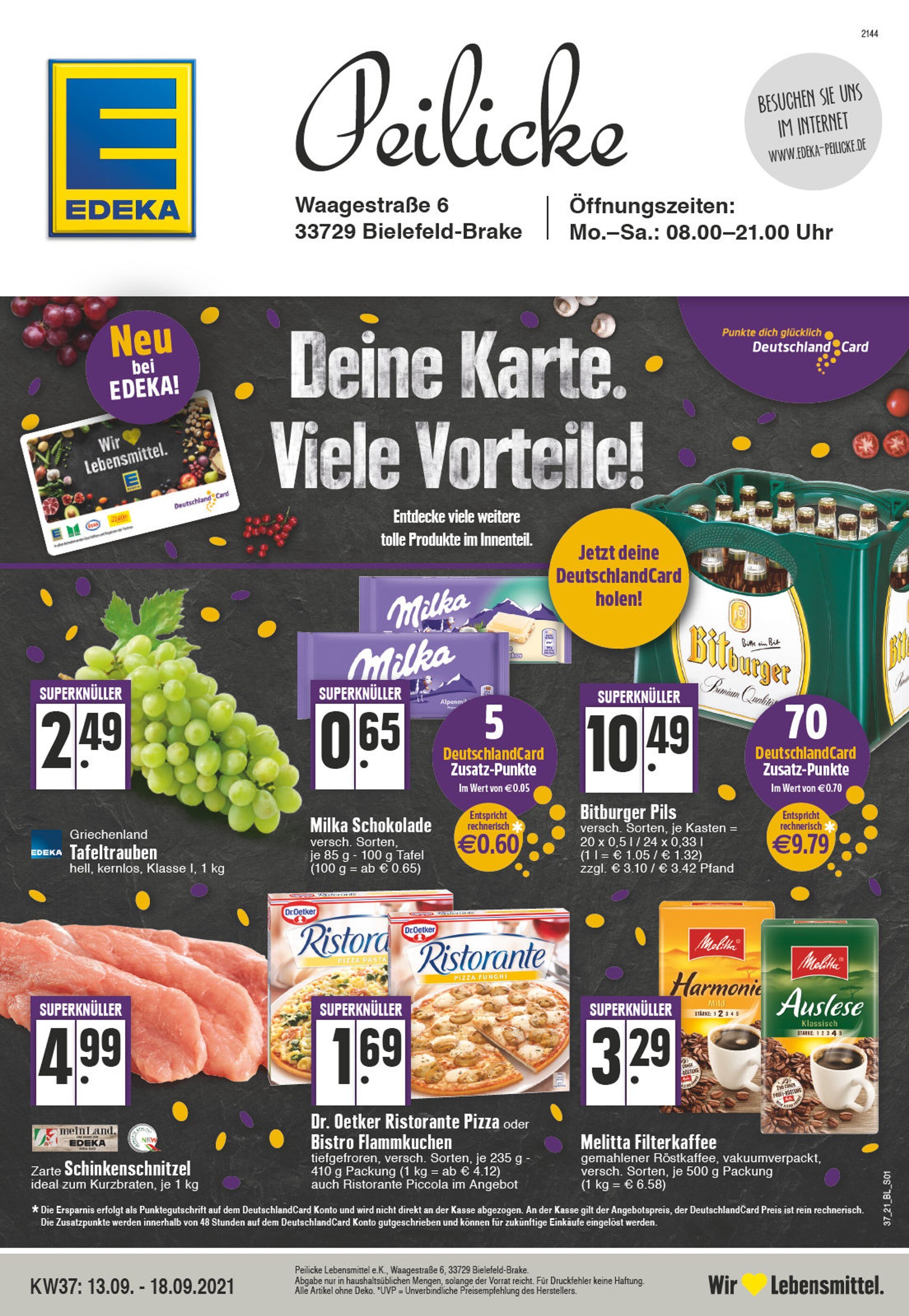 EDEKA Prospekt für Löhne mit 32 Seiten EDEKA Prospekt für Löhne: "Aktuelle Angebote", 32 Seiten, 13.09.2021 - 18.09.2021