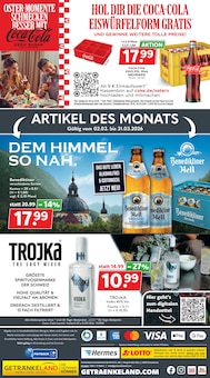 Coca Cola im Getränkeland Prospekt "Die Getränkekönner" mit 8 Seiten (Rostock)