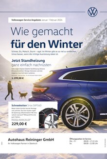 Aktueller Volkswagen Prospekt "Wie gemacht für den Winter" Seite 1 von 1 Seite für Oberkirch