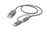 micro-USB Kabel mit Adapter auf USB-C Angebote von hama bei expert Flensburg für 1,49 €