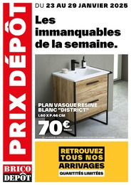 Catalogue Brico Dépôt à Trélissac, avec 1 page Prospectus Brico Dépôt à Trélissac, "Les immanquables de la semaine", 1 page, 23/01/2025 - 29/01/2025