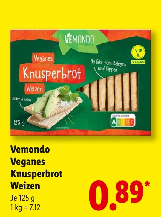 Veganes Knusperbrot Weizen