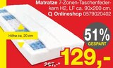 Aktuelles Matratze Angebot bei Opti-Megastore in Bremen ab 129,00 €