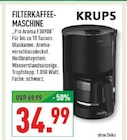 Filterkaffeemaschine im Angebot bei Marktkauf in Bad Oeynhausen Filterkaffeemaschine Angebote von KRUPS bei Marktkauf Bad Oeynhausen für 34,99 €