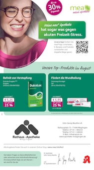 Aktueller mea - meine apotheke Prospekt "Unsere August-Angebote" für Möglingen Aktueller mea - meine apotheke Prospekt für Möglingen mit Seiten