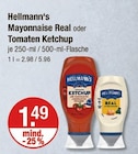 Mayonnaise Real oder Tomaten Ketchup von Hellmann‘s im aktuellen V-Markt Prospekt für 1,49 €