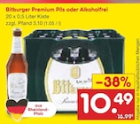 Premium Pils oder Alkoholfrei Angebote von Bitburger bei Netto Marken-Discount Rastatt für 10,49 €