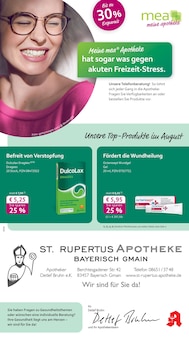 Aktueller mea - meine apotheke Prospekt "Unsere August-Angebote" Seite 1 von 4 Seiten für Bayerisch Gmain