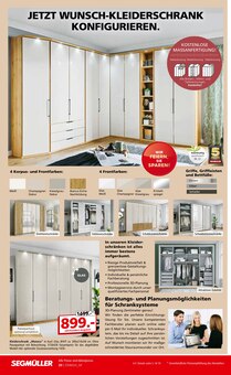 Kleiderschrank im Segmüller Prospekt "Highlight Angebote" mit 48 Seiten (München)