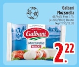 Mozzarella im Angebot bei EDEKA in Ingolstadt Mozzarella Angebote von Galbani bei EDEKA Ingolstadt für 2,22 €