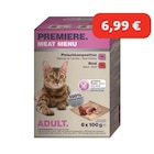 Promo PREMIERE Meat Menu Adulte 6 x 100 g à 6,99 € dans le catalogue Maxi Zoo à Mondeville