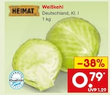 Weißkohl im Netto Marken-Discount Prospekt Weißkohl von Heimat im aktuellen Netto Marken-Discount Prospekt für 0,79 €