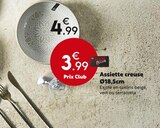 Assiette creuse en promo chez Maxi Bazar Versailles à 3,99 €