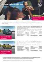 Volkswagen Prospekt für Singen mit 2 Seiten Volkswagen Prospekt für Singen: "Unsere Liebeserklärung an kleine Preise", 2 Seiten, 05.06.2021 - 02.07.2021
