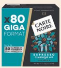 Capsules de café "Giga Format" - CARTE NOIRE en promo chez Carrefour Capsules de café "Giga Format" - CARTE NOIRE dans le catalogue Carrefour