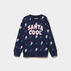 Sweat col rond manches longues Noël bleu marine garçon à 9,99 € dans le catalogue La Halle