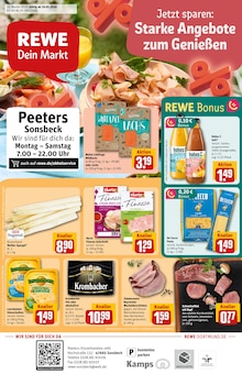 REWE Sonsbeck Prospekt der aktuellen Woche, gültig von 18.05.2026 bis 23.05.2026 Aktueller REWE Sonsbeck Prospekt "Dein Markt" mit 30 Seiten